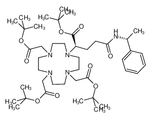 2-(R)-2-(4,7,10-tris-tert-butoxycarbonylmethyl-1,4,7,10-tetraazacyclododec-1-yl)-pentanedioic acid, 1-tert-butyl ester, 5-(R)-(+)-α-methylbenzylamide