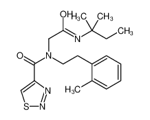 N-{2-[(2-Methyl-2-butanyl)amino]-2-oxoethyl}-N-[2-(2-methylphenyl )ethyl]-1,2,3-thiadiazole-4-carboxamide 605638-79-7