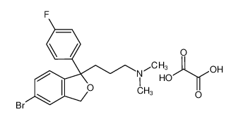 3-(5-bromo-1-(4-fluorophenyl)-1,3-dihydroisobenzofuran-1-yl)-N,N-dimethylpropan-1-amine oxalate 64372-43-6