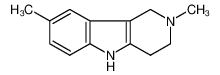 2,8-dimethyl-1,3,4,5-tetrahydropyrido[4,3-b]indole 19686-05-6