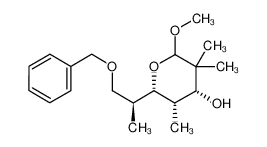 197233-10-6 (4R,5S,6S)-6-((S)-2-Benzyloxy-1-methyl-ethyl)-2-methoxy-3,3,5-trimethyl-tetrahydro-pyran-4-ol