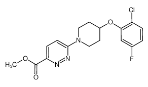 944808-17-7 spectrum, methyl 6-[4-(2-chloro-5-fluorophenoxy)piperidin-1-yl]pyridazine-3-carboxylate