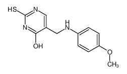 5-[(4-methoxyanilino)methyl]-2-sulfanylidene-1H-pyrimidin-4-one 89665-68-9