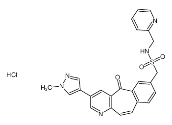 3-(1-甲基-1H-吡唑-4-基)-5-氧代-N-(2-吡啶基甲基)-5H-苯并[4,5]环庚三烯并[1,2-b]吡啶-7-甲烷磺酰胺盐酸盐