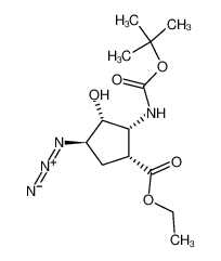 乙基(1R,2R,3R,4R)-4-叠氮基-3-羟基-2-({[(2-甲基-2-丙基)氧基]羰基}氨基)环戊烷羧酸酯