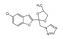 1-{[(2R,4R)-2-(5-Chloro-1-benzofuran-2-yl)-4-methyl-1,3-dioxolan- 2-yl]methyl}-1H-1,2,4-triazole 98519-04-1