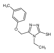 4-ethyl-3-[(3-methylphenoxy)methyl]-1H-1,2,4-triazole-5-thione 307327-55-5