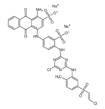 100849-18-1 structure, C32H21Cl2N7Na2O10S3