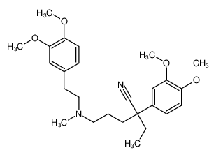 2-(3,4-dimethoxyphenyl)-5-[2-(3,4-dimethoxyphenyl)ethyl-methylamino]-2-ethylpentanenitrile 67018-83-1