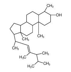 (3S,4S,5S,8S,9S,10R,13R,14S,17R)-4,10,13-trimethyl-17-[(E,2R,5R)-4,5,6-trimethylhept-3-en-2-yl]-2,3,4,5,6,7,8,9,11,12,14,15,16,17-tetradecahydro-1H-cyclopenta[a]phenanthren-3-ol 58670-63-6