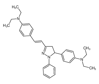 57609-72-0 5-(4-二乙氨基-苯基)-3-[2-(4-二乙氨基-苯基)-乙烯基]-1-苯基-4,5-二氢-1H-吡唑
