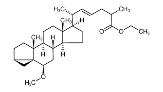 137436-15-8 ethyl (25ξ,22E)-6β-methoxy-3α,5-cyclo-5α-cholest-22-en-26-oate