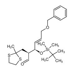 664997-43-7 (2S,3R,E)-6-(benzyloxy)-3-((tert-butyldimethylsilyl)oxy)-2-((2-methyl-1,3-dithiolan-2-yl)methyl)hex-4-enal