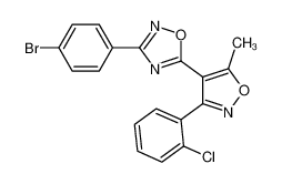 3-(4-bromophenyl)-5-[3-(2-chlorophenyl)-5-methyl-1,2-oxazol-4-yl]-1,2,4-oxadiazole