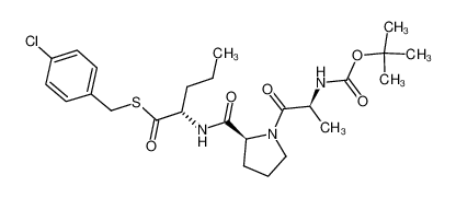 L-去甲缬氨酸,N-[1-[N-[(1,1-二甲基乙氧基)羰基]-L-丙氨酰]-L-脯氨酰]硫代-,S-[(4-氯苯基)甲基]酯