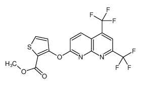 Methyl 3-{[5,7-bis(trifluoromethyl)-1,8-naphthyridin-2-yl]oxy}-2- thiophenecarboxylate 339009-52-8