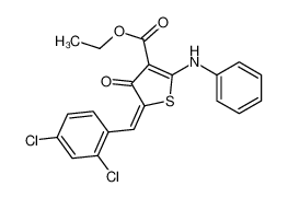 ethyl (5Z)-2-anilino-5-[(2,4-dichlorophenyl)methylidene]-4-oxothiophene-3-carboxylate