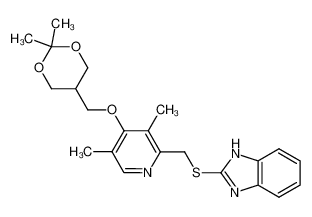 2-(((4-((2,2-dimethyl-1,3-dioxan-5-yl)methoxy)-3,5-dimethylpyridin-2-yl)methyl)thio)-1H-benzimidazole 913696-27-2