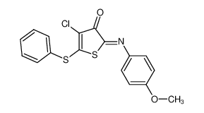 1256095-56-3 4-chloro-2-((4-methoxyphenyl)imino)-5-(phenylthio)thiophen-3(2H)-one