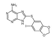 8-(6-iodo-benzo[1,3]dioxol-5-ylsulfanyl)adenine 873436-89-6