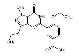 5-(5-acetyl-2-ethoxyphenyl)-1-methyl-3-propyl-4H-pyrazolo[4,3-d]pyrimidin-7-one 147676-66-2