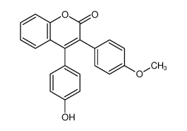 4-<4-Hydroxy-phenyl>-3-<4-methoxy-phenyl>-cumarin 3449-31-8