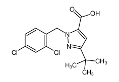 5-tert-butyl-2-[(2,4-dichlorophenyl)methyl]pyrazole-3-carboxylic acid 306937-02-0