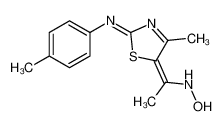 N-[1-[4-methyl-2-(4-methylphenyl)imino-1,3-thiazol-5-ylidene]ethyl]hydroxylamine 88324-04-3