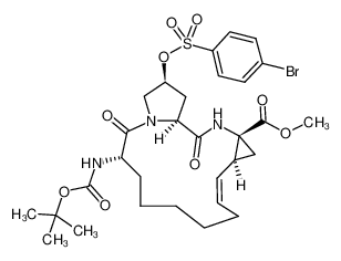 861397-55-9 spectrum, methyl (2S,6S,13aS,14aR,16aS,Z)-2-(((4-bromophenyl)sulfonyl)oxy)-6-((tert-butoxycarbonyl)amino)-5,16-dioxo-1,2,3,6,7,8,9,10,11,13a,14,15,16,16a-tetradecahydrocyclopropa[e]pyrrolo[1,2-a][1,4]diazacyclopentadecine-14a(5H)-carboxylate