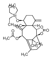 194420-27-4 (4S,4aS,6R,11S,12S,12aR)-11,12-(Carbonyldioxy)-4a,8,13,13-tetramethyl-1-methylene-5-oxo-4-triethylsiloxy-1,2,3,4,4a,5,6,9,10,11,12,12a-dodecahydro-7,11-methanobenzocyclodecen-6-yl acetate