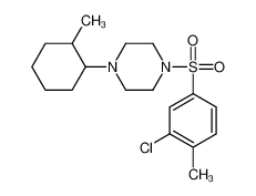 1-[(3-Chloro-4-methylphenyl)sulfonyl]-4-(2-methylcyclohexyl)piper azine 606133-29-3