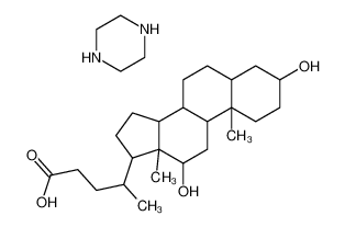 (4R)-4-[(8R,9S,10S,13R,14S,17R)-3,12-dihydroxy-10,13-dimethyl-2,3,4,5,6,7,8,9,11,12,14,15,16,17-tetradecahydro-1H-cyclopenta[a]phenanthren-17-yl]pentanoic acid,piperazine