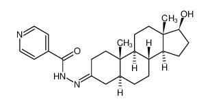 N-[(E)-[(5S,8R,9S,10S,13S,14S,17S)-17-hydroxy-10,13-dimethyl-1,2,4,5,6,7,8,9,11,12,14,15,16,17-tetradecahydrocyclopenta[a]phenanthren-3-ylidene]amino]pyridine-4-carboxamide