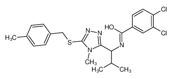 3,4-dichloro-N-[2-methyl-1-[4-methyl-5-[(4-methylphenyl)methylsulfanyl]-1,2,4-triazol-3-yl]propyl]benzamide 5359-48-8