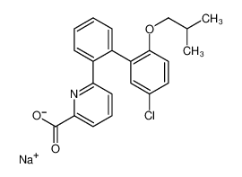 sodium,6-[2-[5-chloro-2-(2-methylpropoxy)phenyl]phenyl]pyridine-2-carboxylate