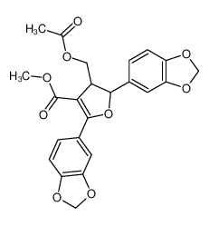 methyl 3-(acetyloxymethyl)-2,5-bis(1,3-benzodioxol-5-yl)-2,3-dihydrofuran-4-carboxylate 123400-68-0