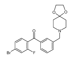 (4-bromo-2-fluorophenyl)-[3-(1,4-dioxa-8-azaspiro[4.5]decan-8-ylmethyl)phenyl]methanone 898762-09-9