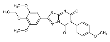 2-(4-ethoxy-3,5-dimethoxyphenyl)-6-(4-methoxyphenyl)-[1,3,4]thiadiazolo[3,2-a][1,3,5]triazine-5,7-dione 125766-49-6