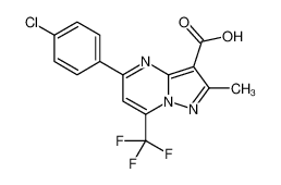 5-(4-chlorophenyl)-2-methyl-7-(trifluoromethyl)pyrazolo[1,5-a]pyrimidine-3-carboxylic acid 5834-19-5