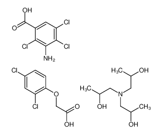 3-amino-2,4,5-trichlorobenzoic acid,1-[bis(2-hydroxypropyl)amino]propan-2-ol,2-(2,4-dichlorophenoxy)acetic acid 8067-55-8