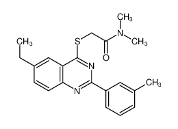 2-{[6-Ethyl-2-(3-methylphenyl)-4-quinazolinyl]sulfanyl}-N,N-dimet hylacetamide 606131-31-1