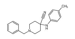 1-benzyl-4-(4-methylanilino)piperidine-4-carbonitrile 972-19-0