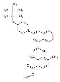 methyl 3-[[3-[4-[tert-butyl(dimethyl)silyl]oxy-1-piperidyl]naphthalene-1-carbonyl] amino]-2,4-dimethyl-benzoate