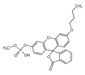 (6'-butoxy-3-oxospiro[2-benzofuran-1,9'-xanthene]-3'-yl) methyl hydrogen phosphate 887406-94-2