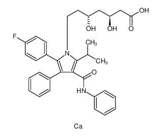 1H-Pyrrole-1-heptanoic acid, 2-(4-fluorophenyl)-β,δ-dihydroxy-5-(1-methylethyl)-3-phenyl-4-[(phenylamino)carbonyl]-, calcium salt (2:1), (βS,δR)- 887196-25-0