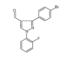 3-(4-BROMOPHENYL)-1-(2-FLUOROPHENYL)-1H-PYRAZOLE-4-CARBALDEHYDE 618098-71-8