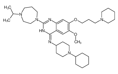 N-(1-Cyclohexyl-4-piperidinyl)-2-(4-isopropyl-1,4-diazepan-1-yl)- 6-methoxy-7-[3-(1-piperidinyl)propoxy]-4-quinazolinamine 1320288-17-2