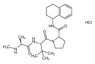 (2S)-1-[(2S)-3,3-dimethyl-2-[[(2S)-2-(methylamino)propanoyl]amino]butanoyl]-N-[(1R)-1,2,3,4-tetrahydronaphthalen-1-yl]pyrrolidine-2-carboxamide,hydrochloride