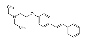 73675-52-2 spectrum, N,N-diethyl-2-[4-[(E)-2-phenylethenyl]phenoxy]ethanamine