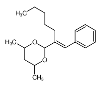 4,6-dimethyl-2-(1-phenylhept-1-en-2-yl)-1,3-dioxane 5436-90-8